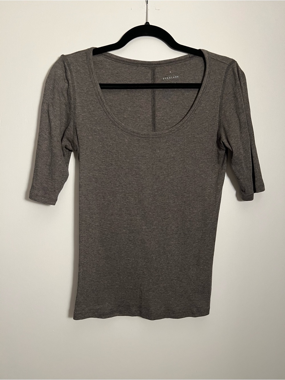 Everlane Luxe Rib Scoop-Neck Tee